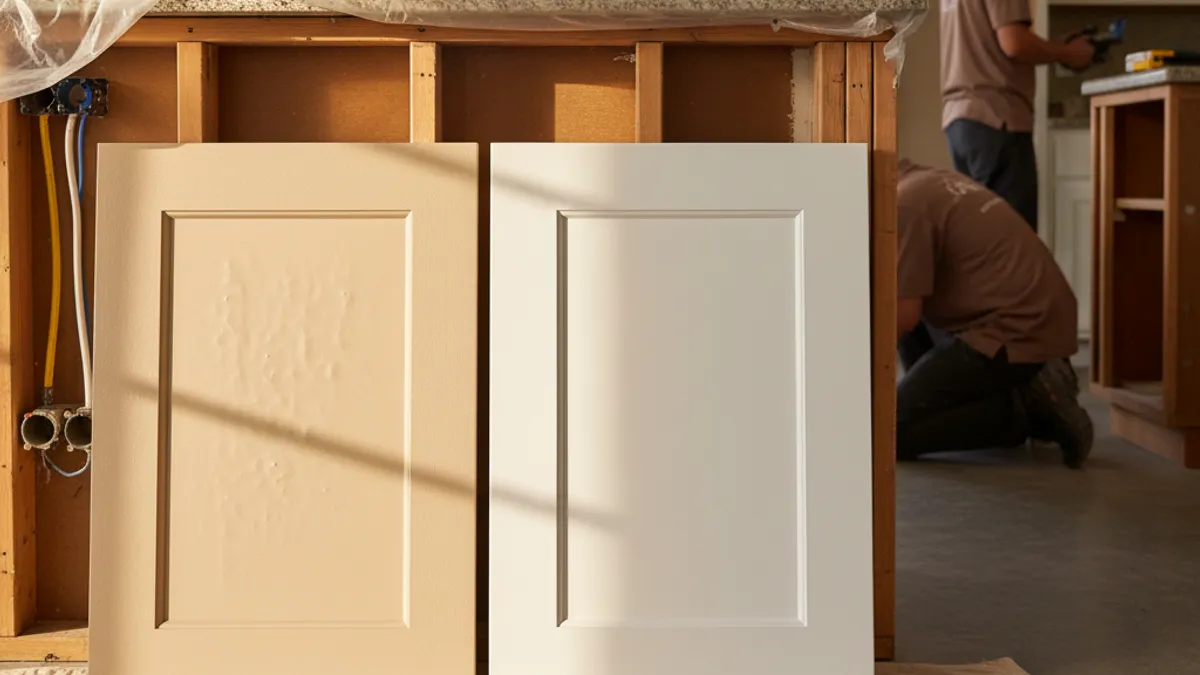 Custom inset cabinets installed in a San Diego kitchen remodel with a built-in range and hood