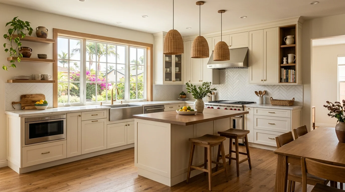 Finished mid-range kitchen remodel in a San Diego home